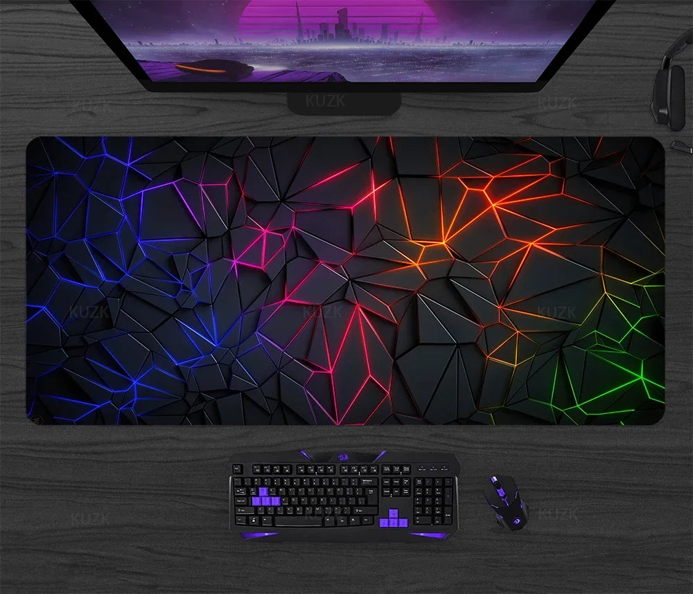 Multicolor Neon Geometric Shapes