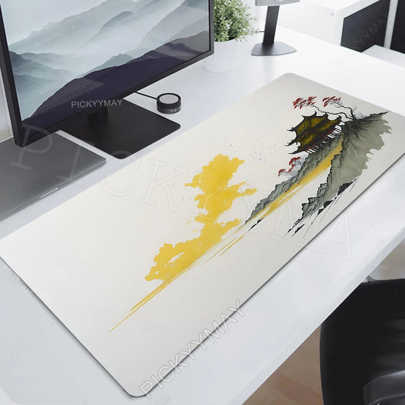 Golden Clouds and Inked Hills