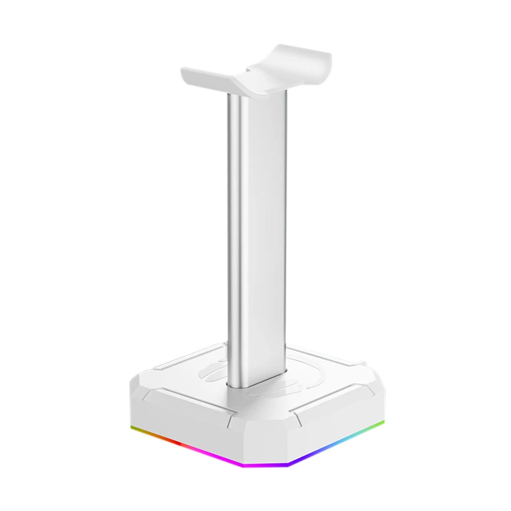 White Headphone Stand With LED Lights