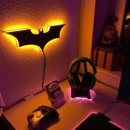 Wooden Batman Led Light