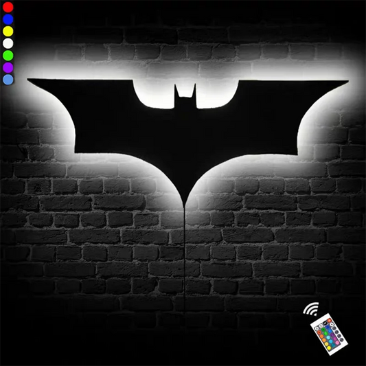 Wooden Batman Led Light